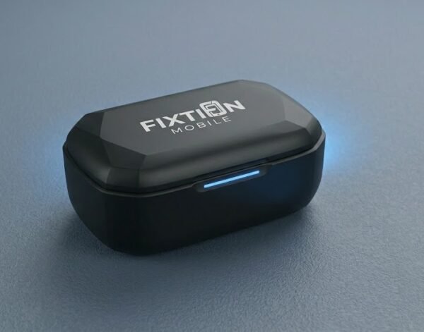 FIXTION TWS Pro Wireless Earbuds - Deep Bass, Type-C Fast Charge (Matte Black)